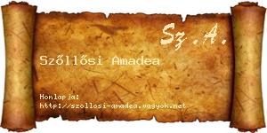 Szőllősi Amadea névjegykártya
