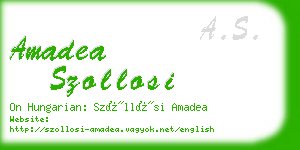 amadea szollosi business card